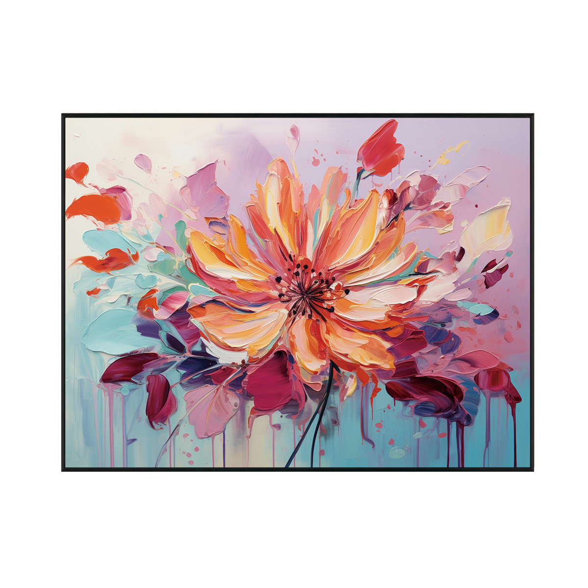 Bloom Symphony Abstract Colorful Flower Painting #MH1220（8）