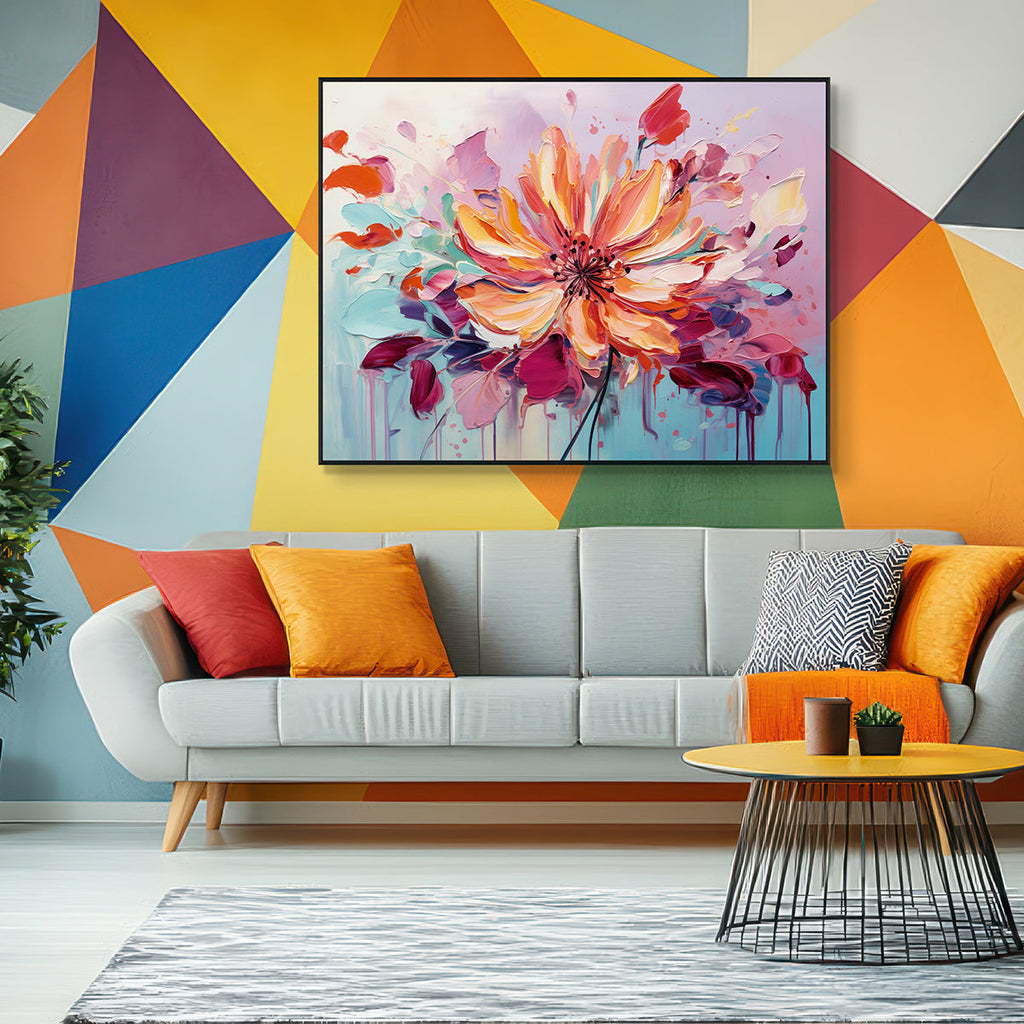 Bloom Symphony Abstract Colorful Flower Painting #MH1220（8）