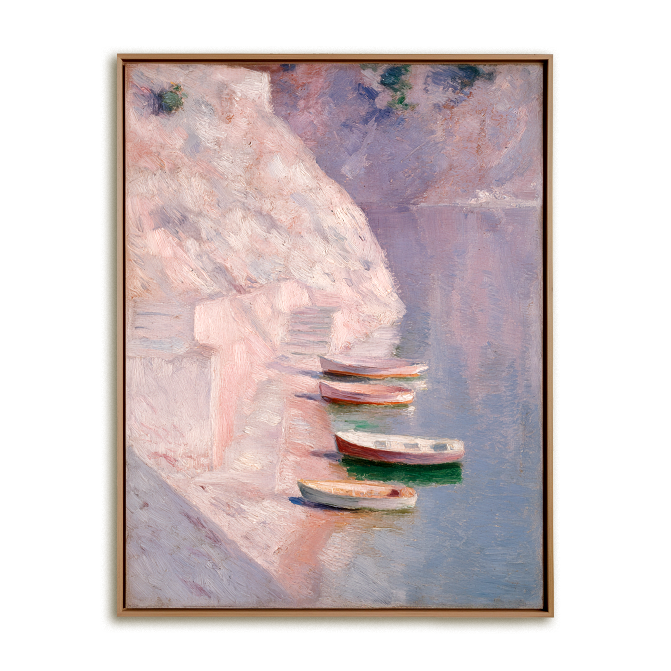 The Cove at Dawn: A Calming Vintage Coastal Beach Wall Art