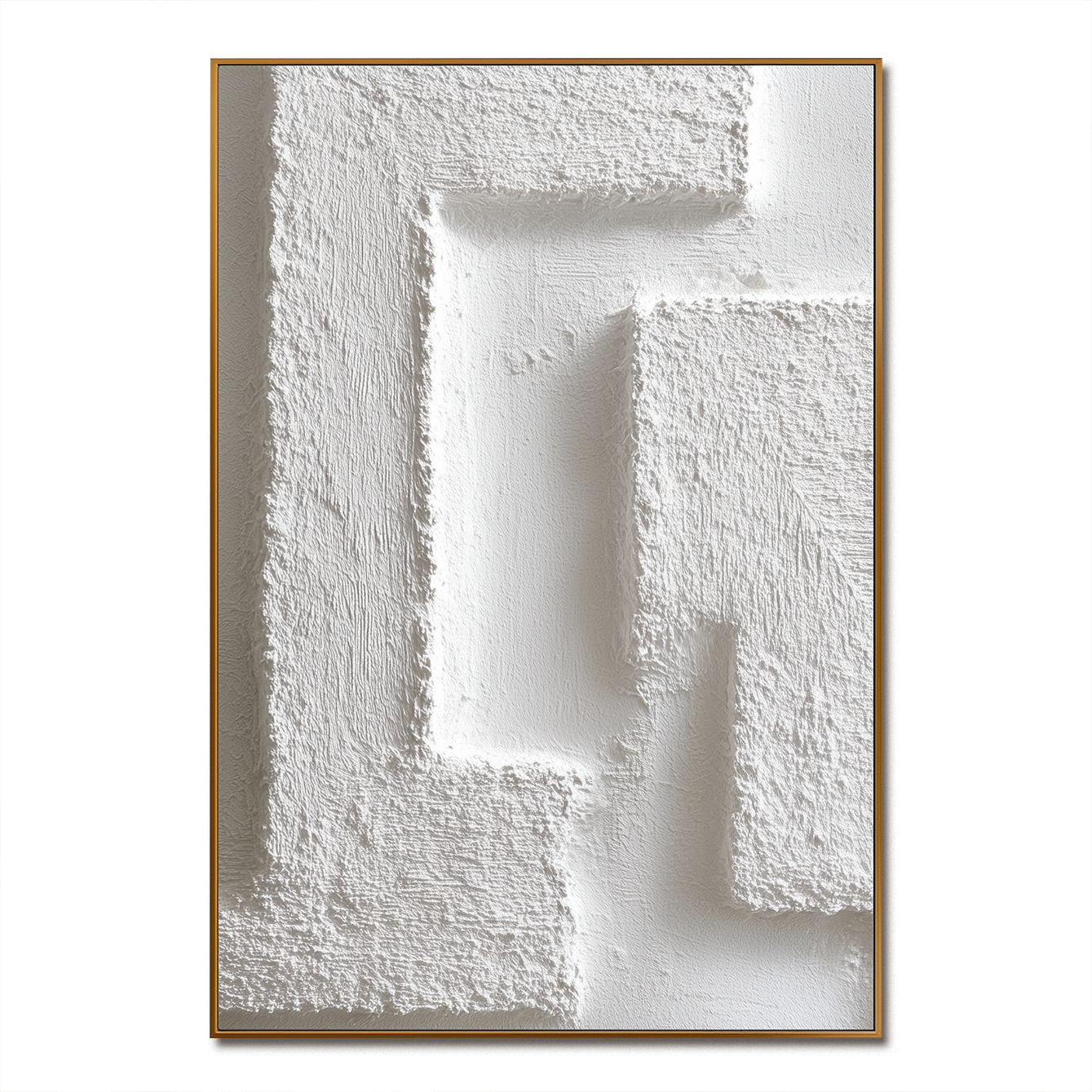 White Labyrinth: A Textured Minimalist Abstract Wall Art for Modern Homes