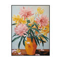 Golden Bloom Vibrant Floral Still Life Painting #MV0919