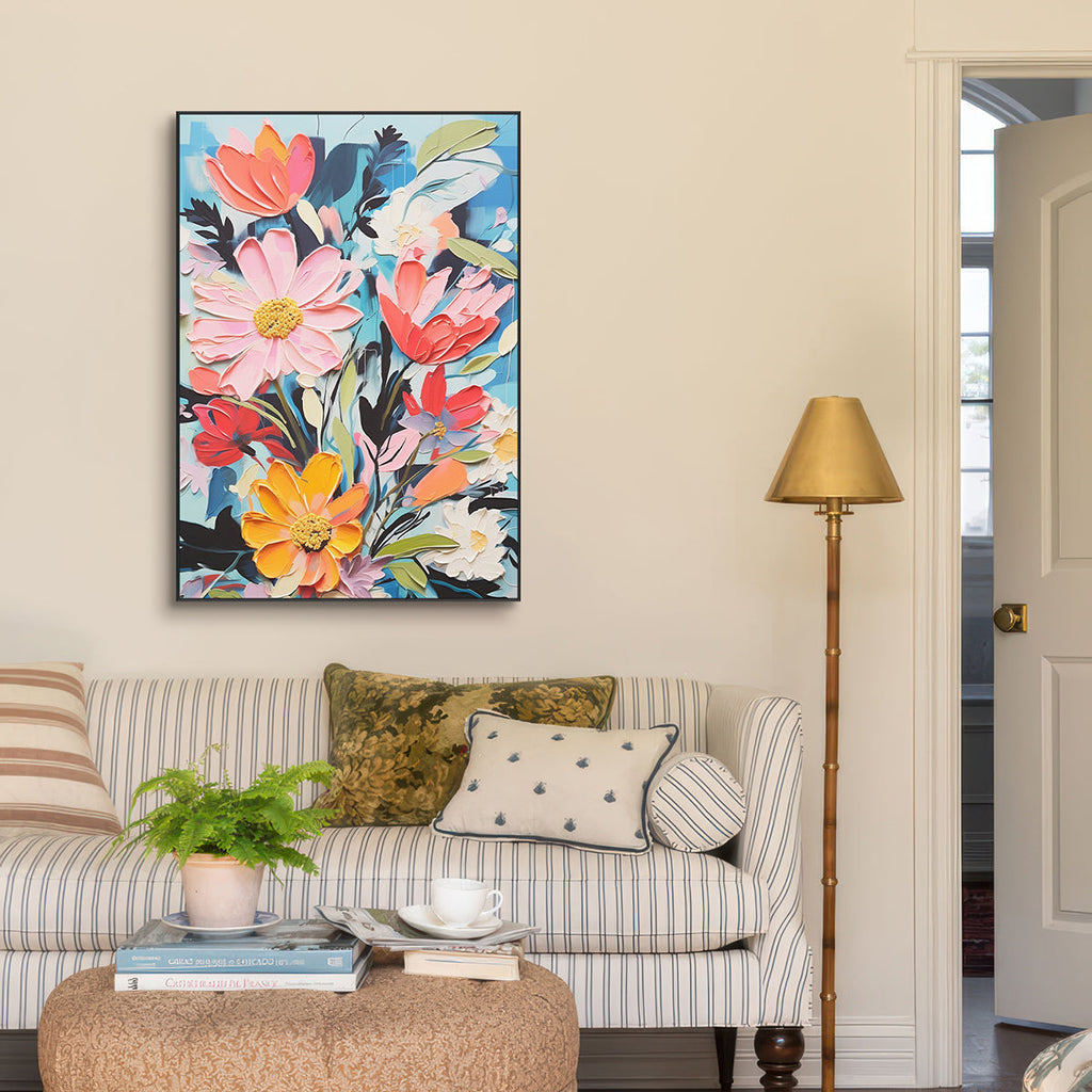 Radiant Petals Colorful Floral Abstract Painting #MV0919(99)