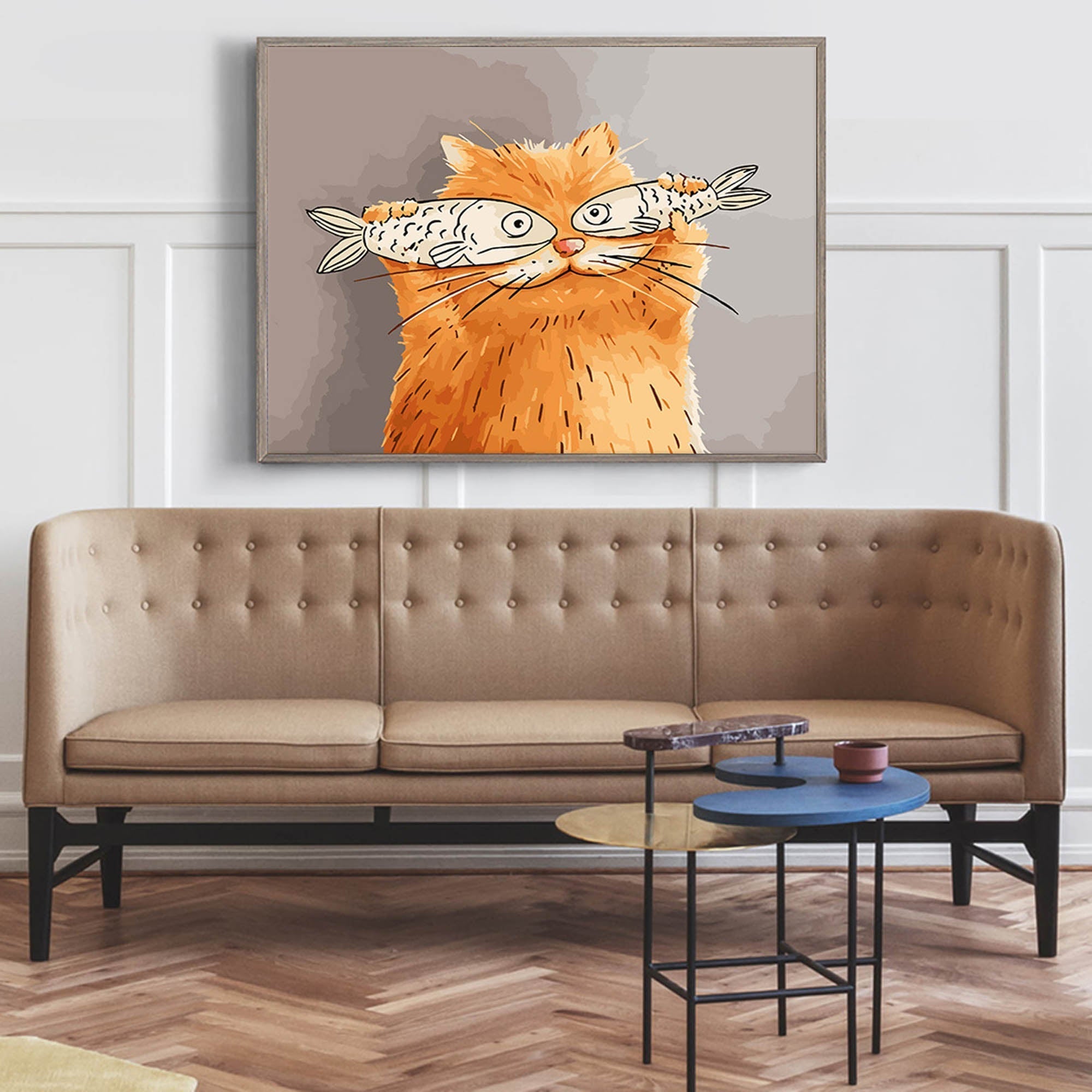 Fishy Glasses: A Funny Bathroom Wall Art for Quirky Home Decor