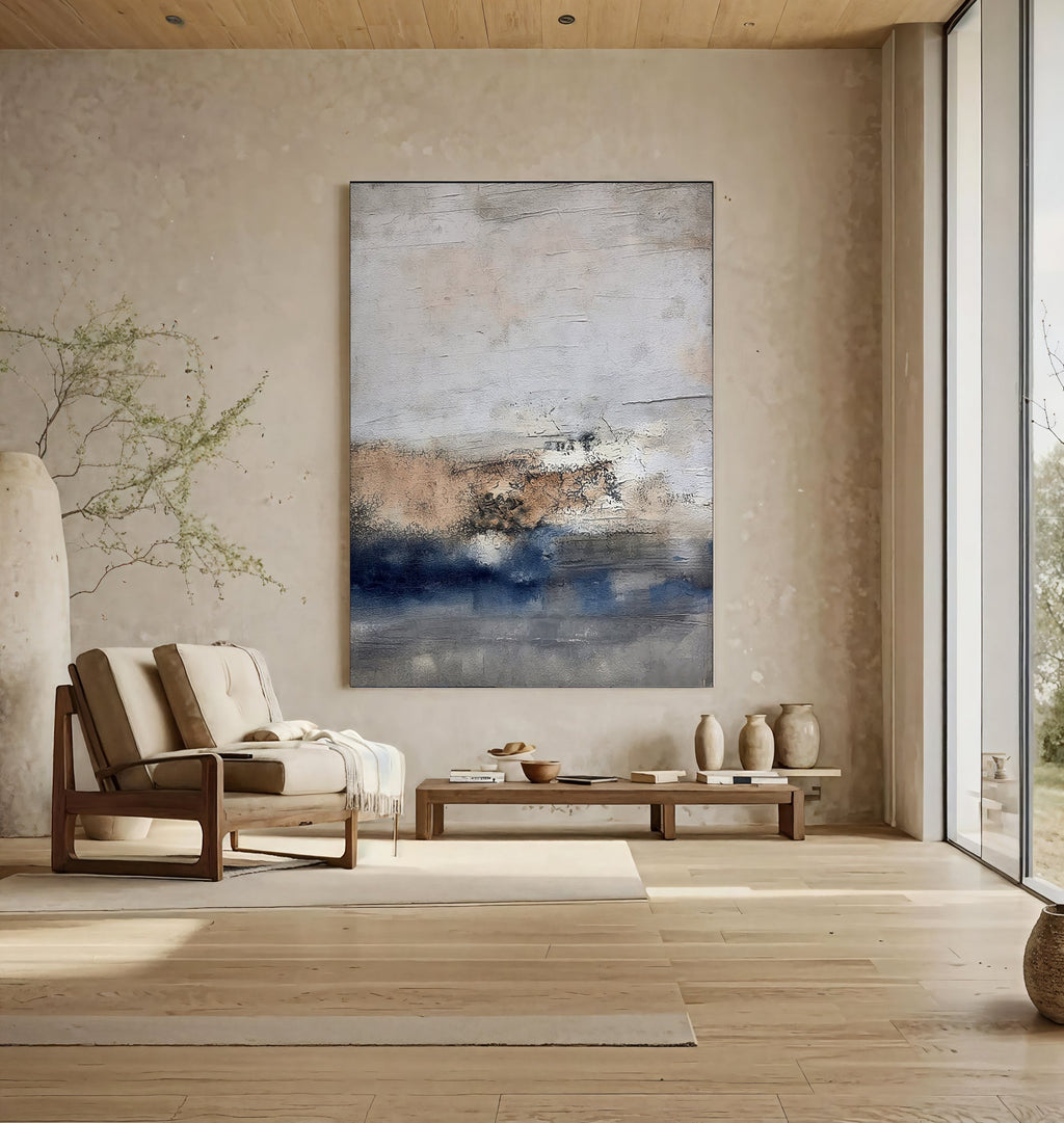 Neutral Abstract Textured Painting