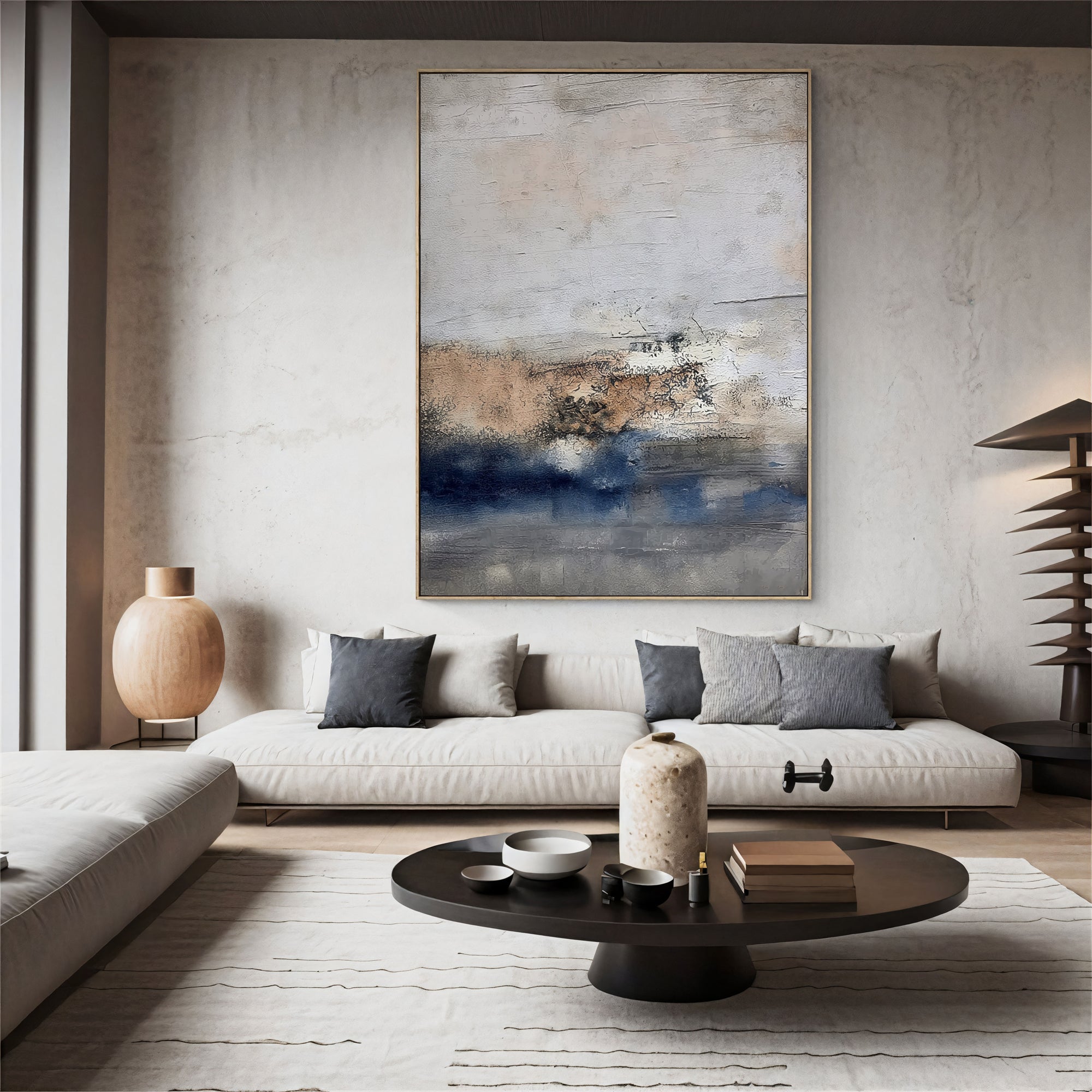 Neutral Abstract Textured Painting