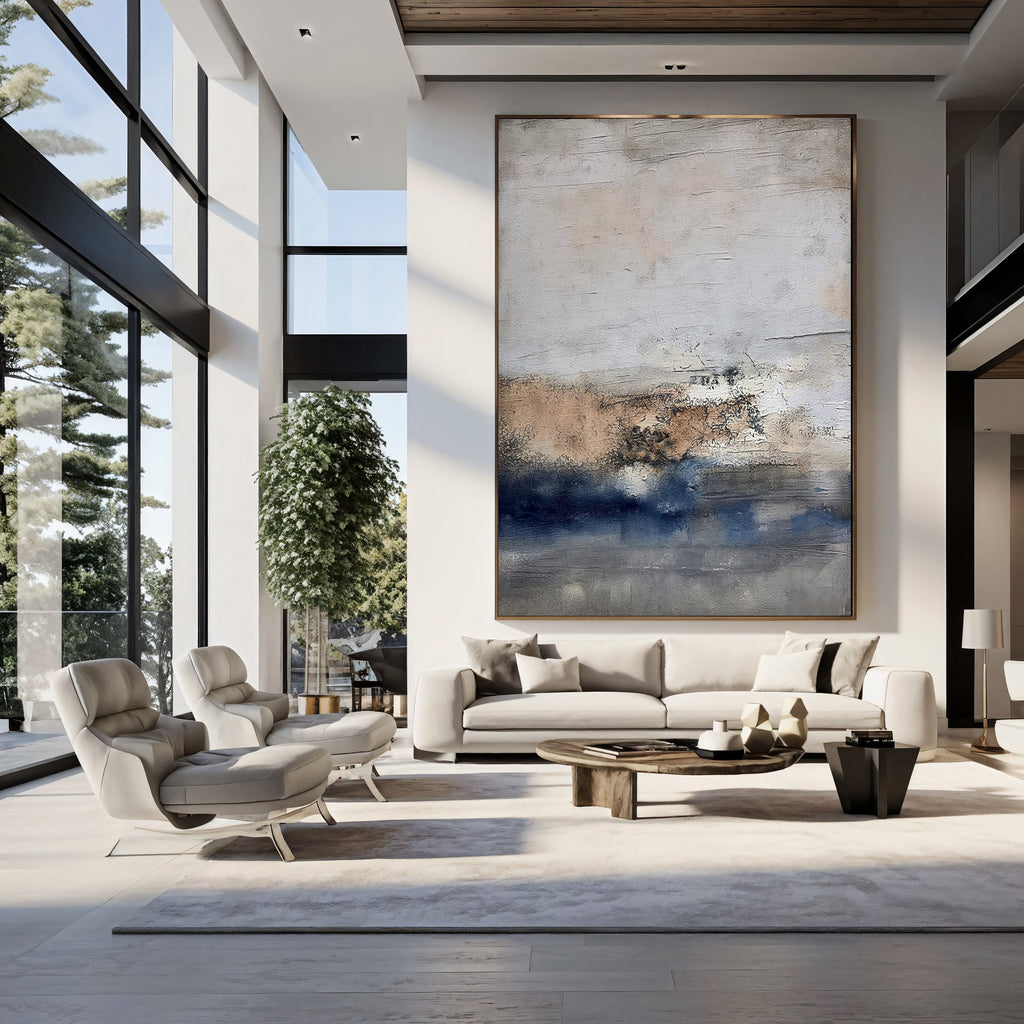 Neutral Abstract Textured Painting