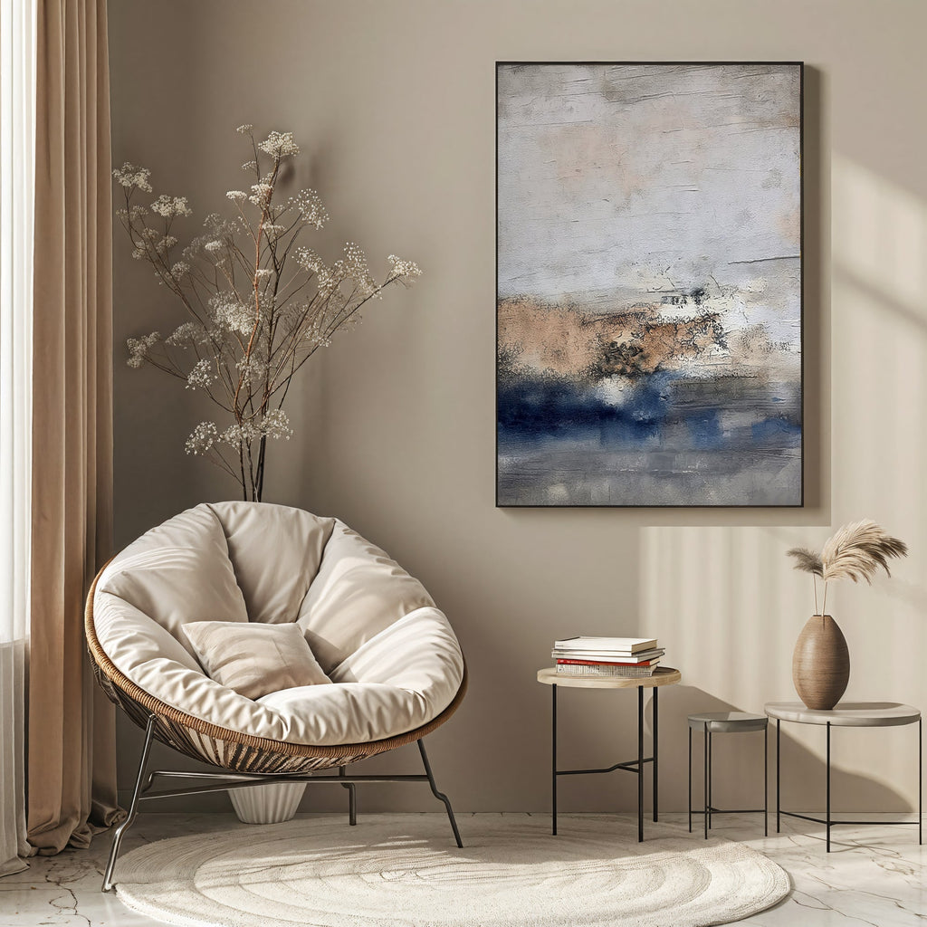 Neutral Abstract Textured Painting
