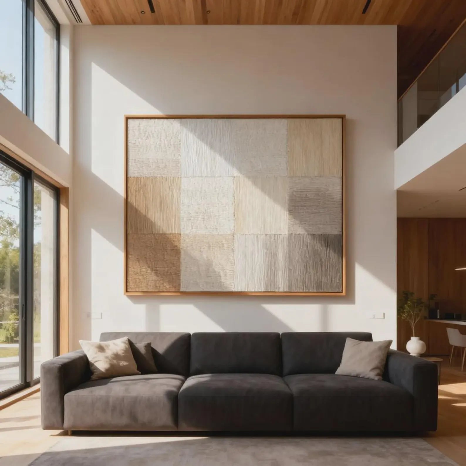 Neutral Texture Grid – Minimalist Abstract Wall Art