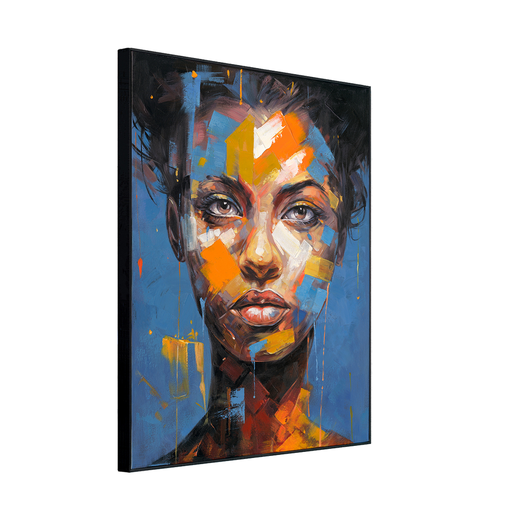 Bold Gaze Abstract Portrait Painting #P2617
