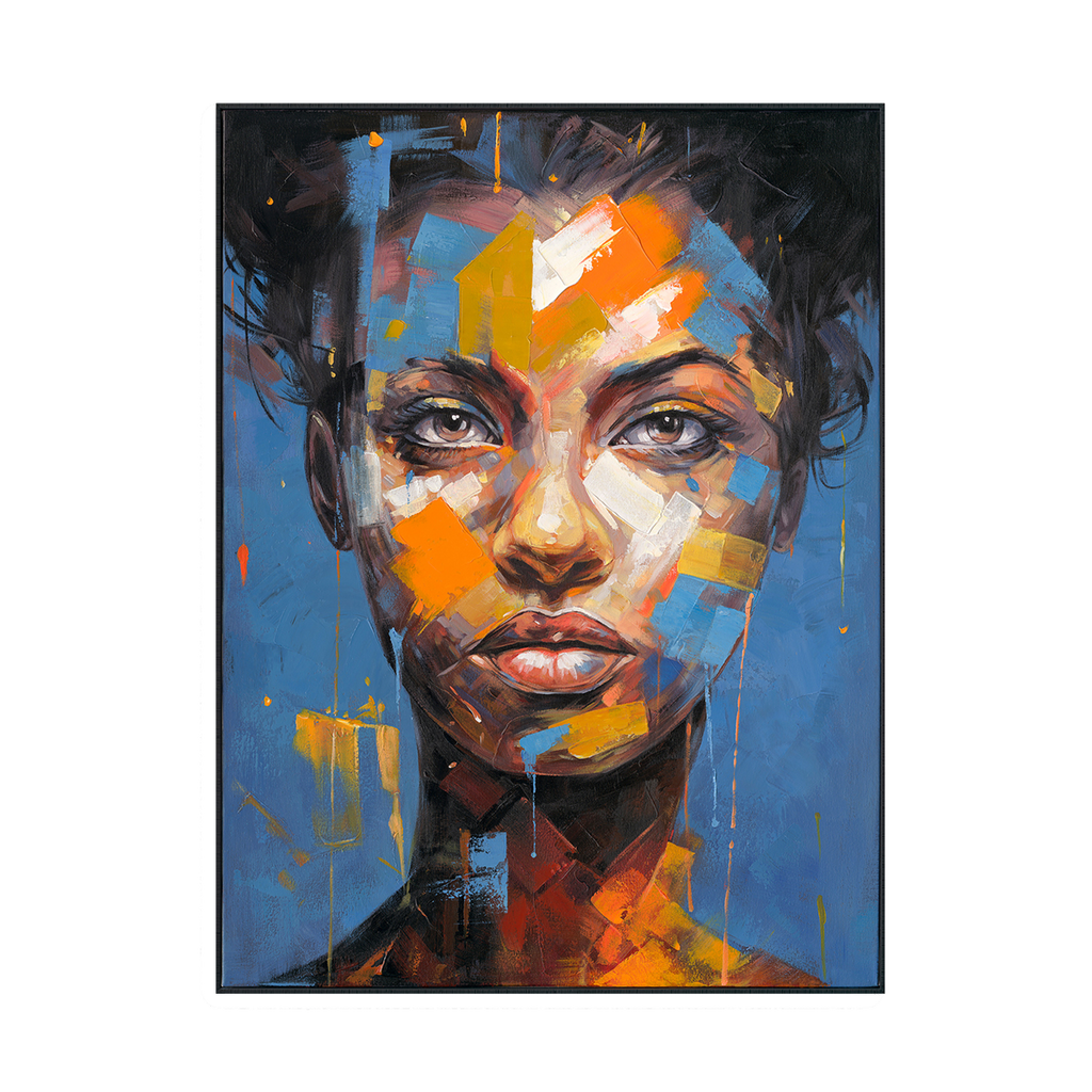Bold Gaze Abstract Portrait Painting #P2617