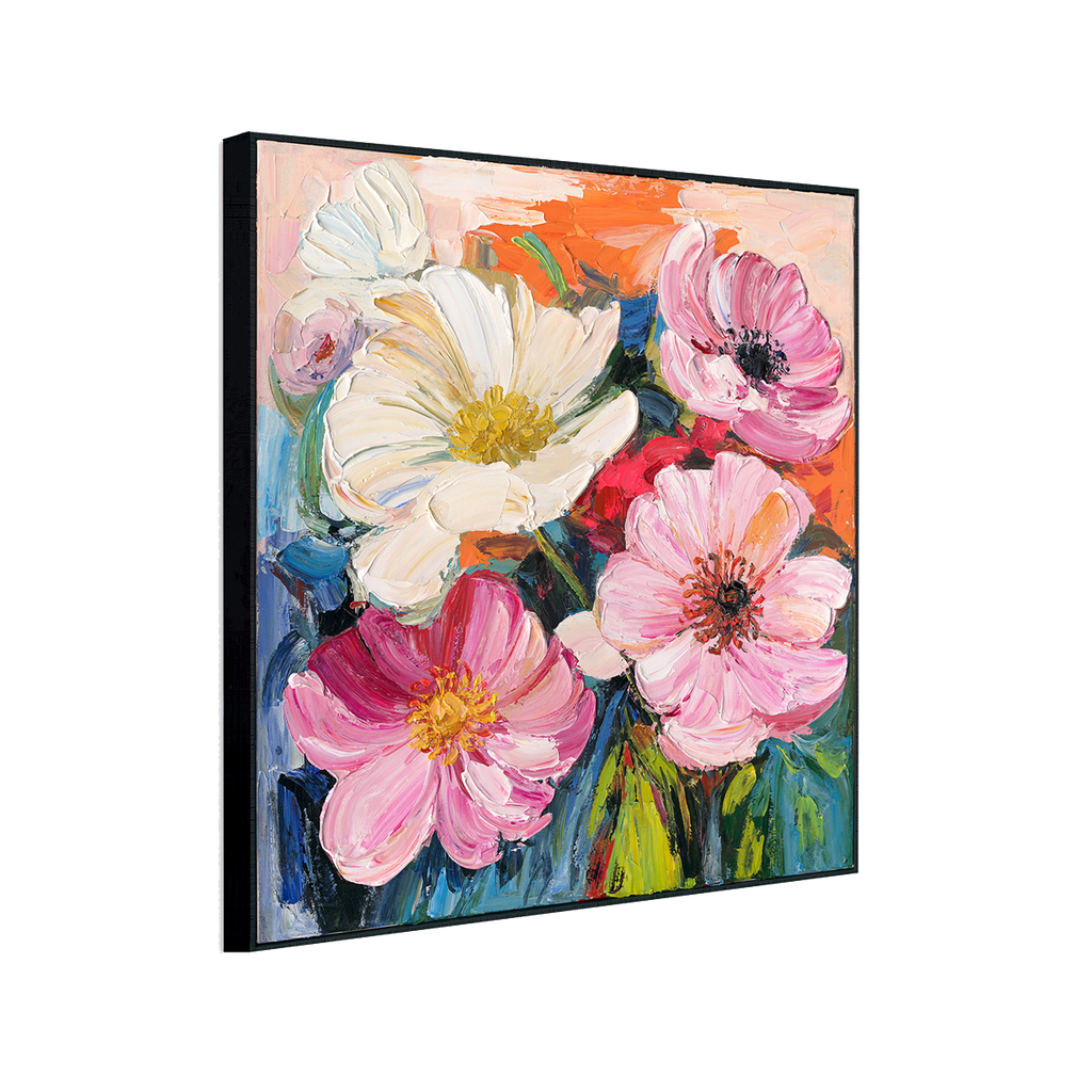 Blooming Joy Pink Floral Painting #P2631