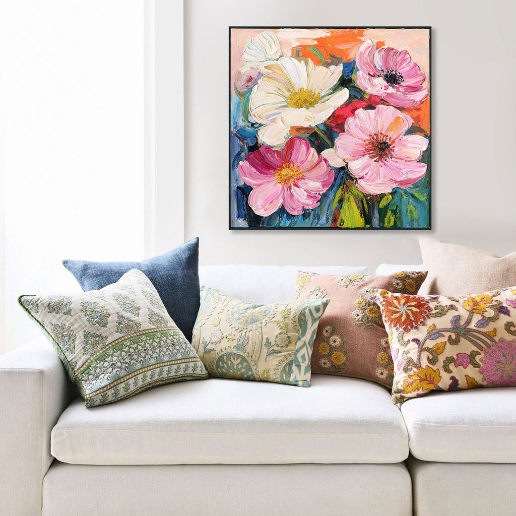 Blooming Joy Pink Floral Painting #P2631