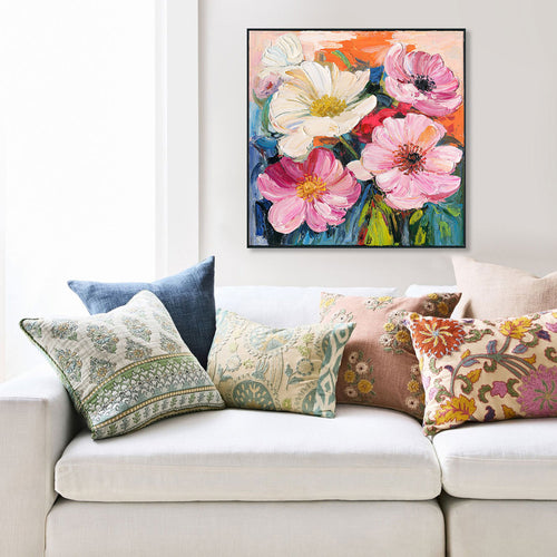 Blooming Joy Pink Floral Painting #P2631