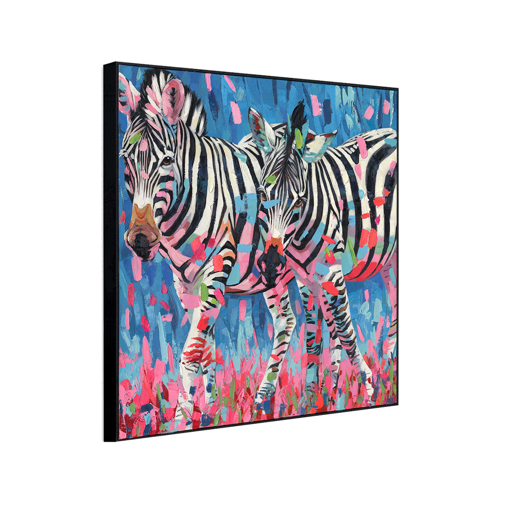 Zebra Rhythm Colorful Animal Painting #P2646