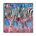 Zebra Rhythm Colorful Animal Painting #P2646