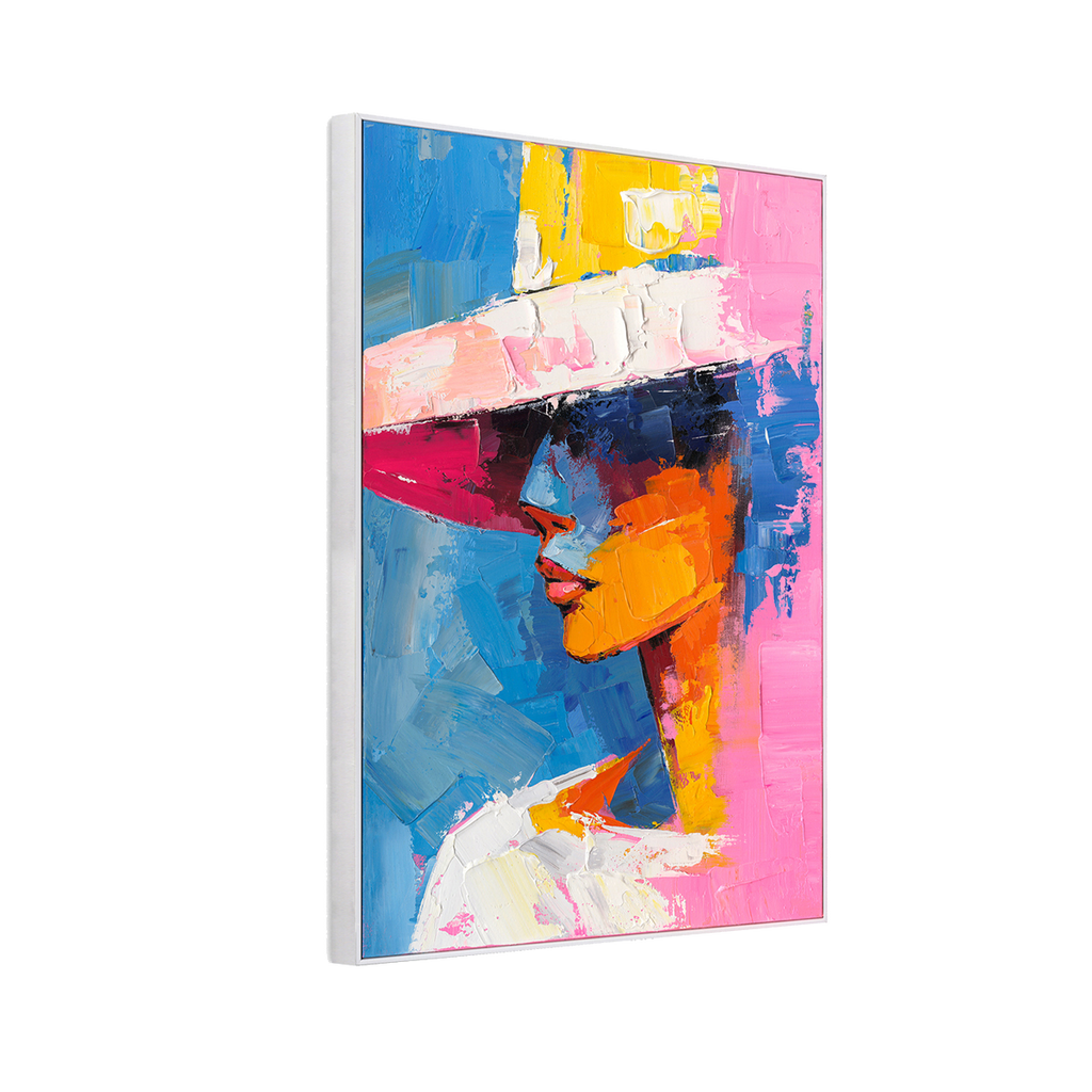 Sunset Fedora Colorful Portrait Painting #P2760