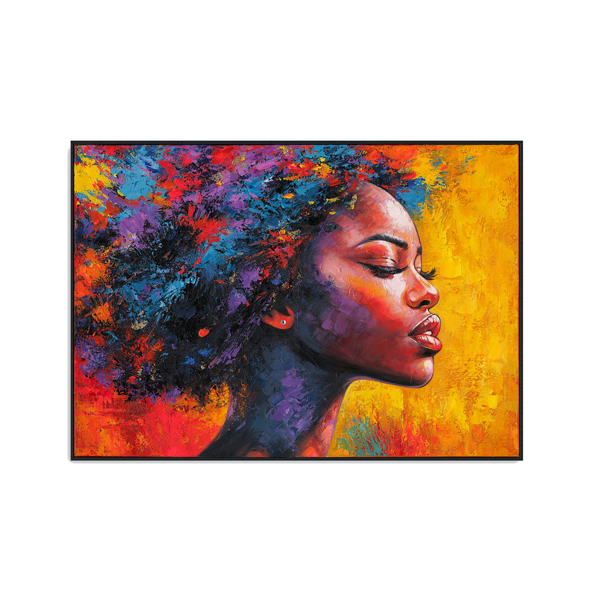 Ember Crown Profile Portrait Painting #P2782