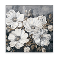 Moonlit Peonies Monochrome Floral Painting #P3501
