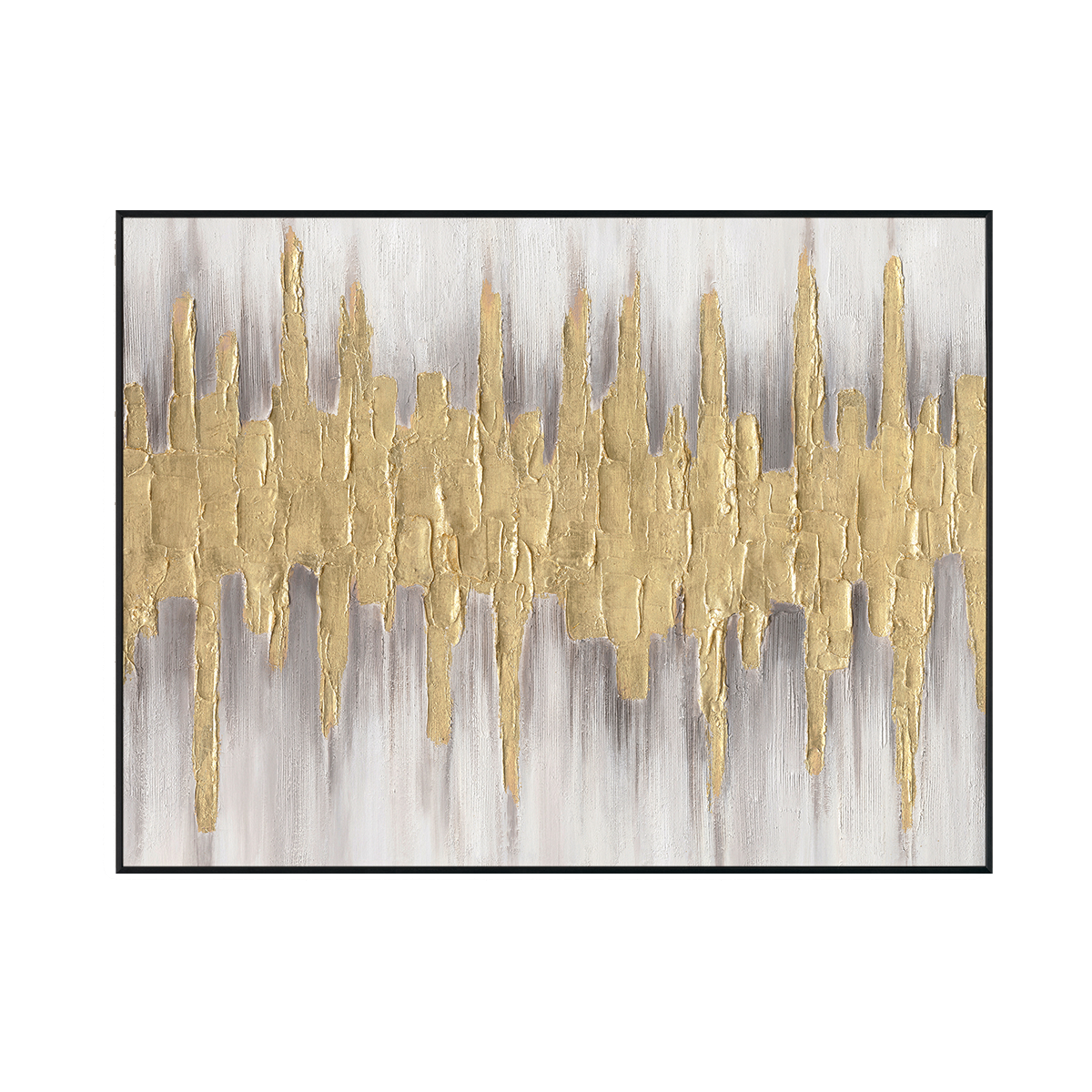 Golden Pulse Textured Abstract Painting #M4737