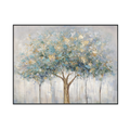 Golden Canopy Abstract Tree Painting #M3708