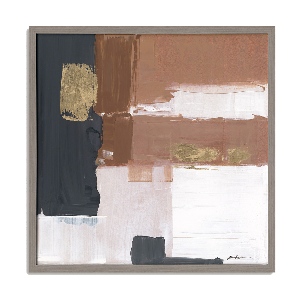 Copper Glow Abstract Painting #P5537