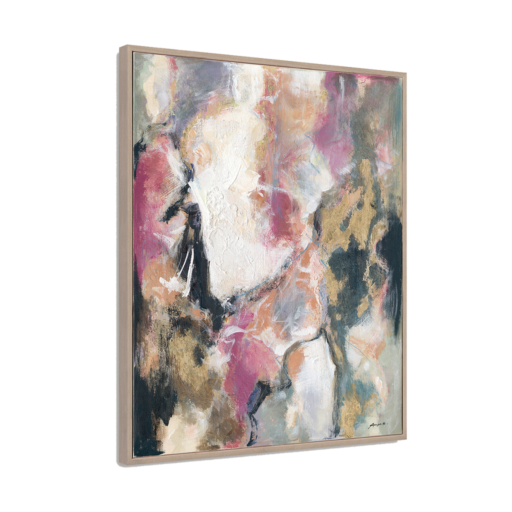 Pink Gold Abstract Textured Art #P5740