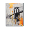 Flame City Bridge Urban Painting #P5929