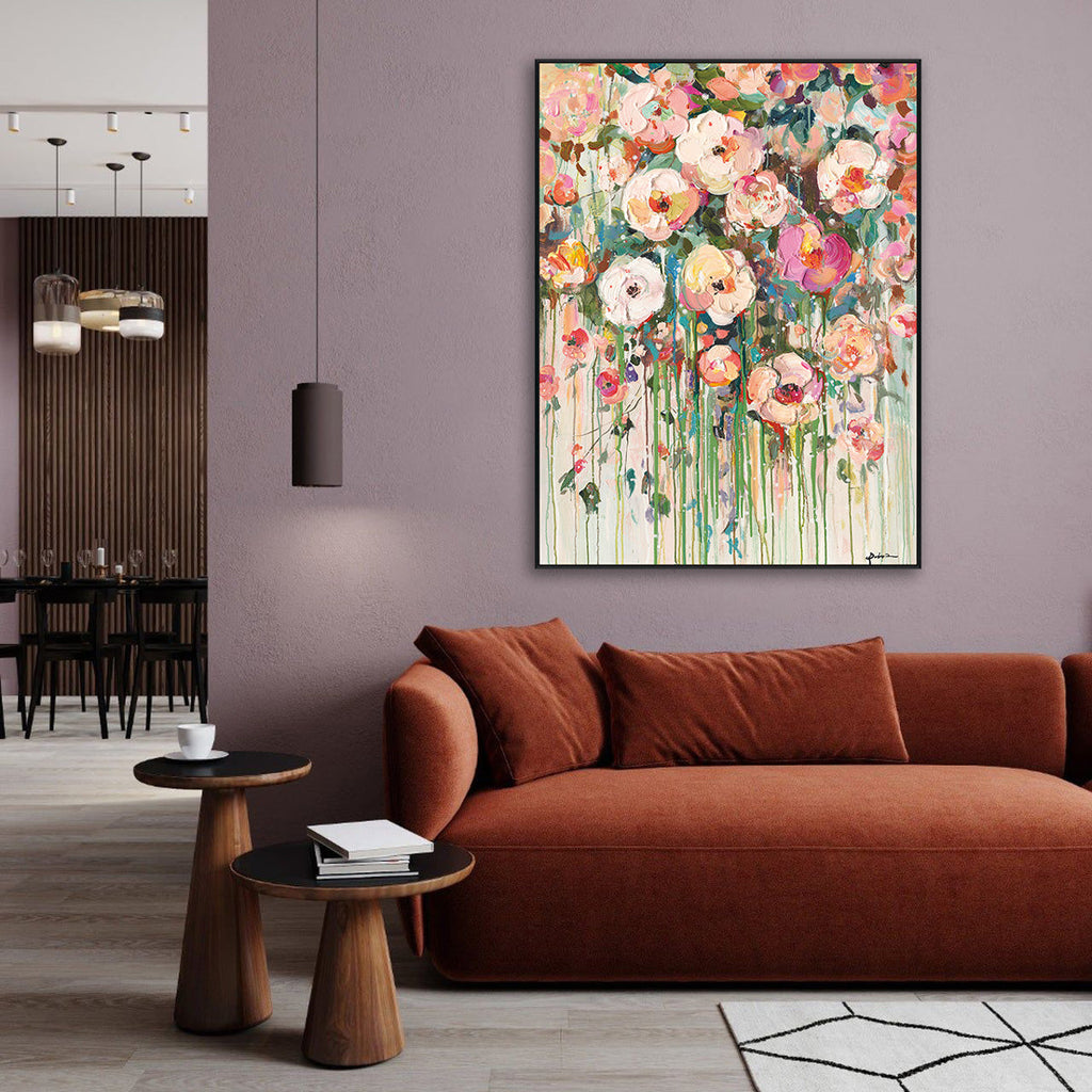 Bloom Cascade Floral Abstract Painting #P6211
