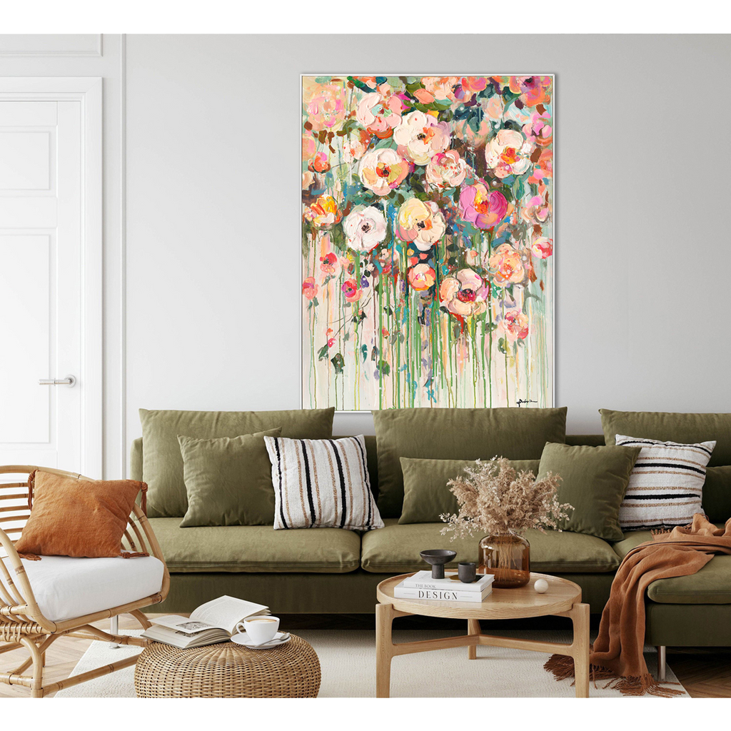 Bloom Cascade Floral Abstract Painting #P6211