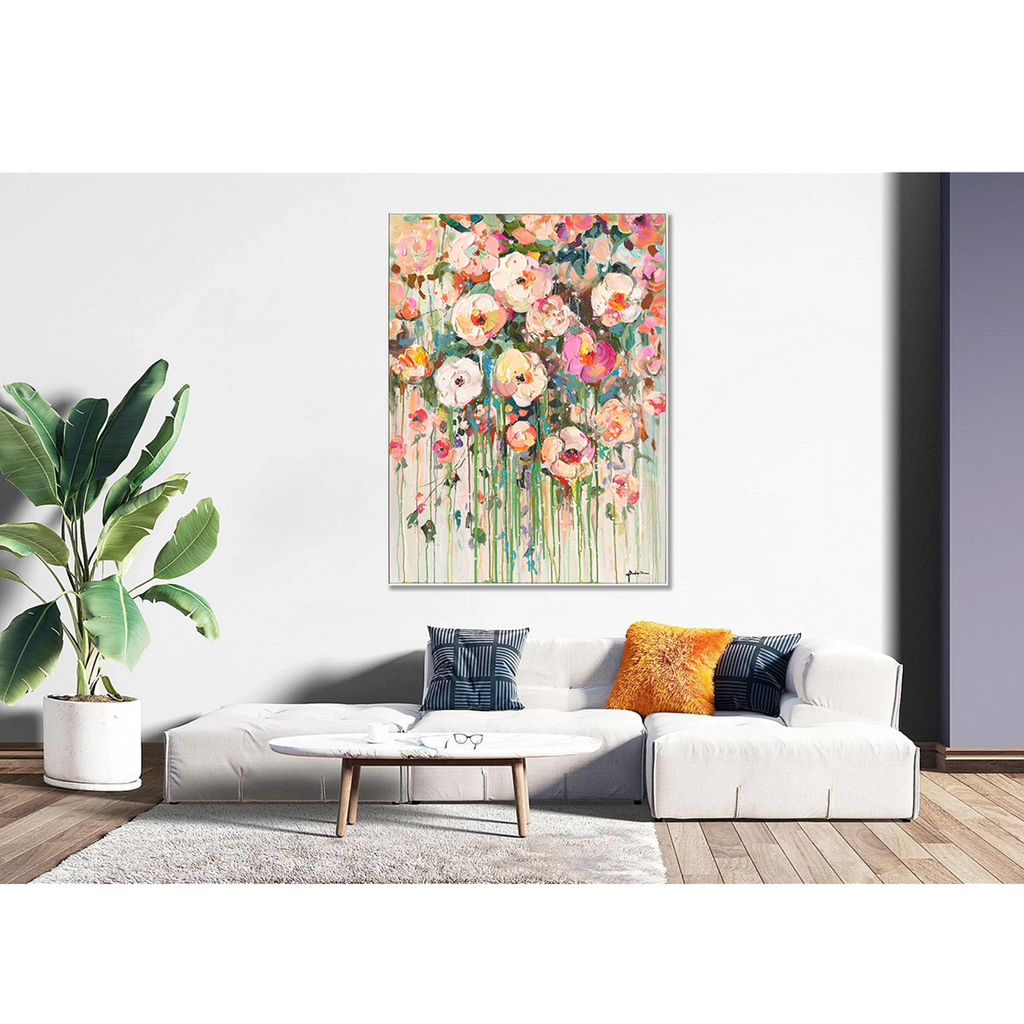 Bloom Cascade Floral Abstract Painting #P6211