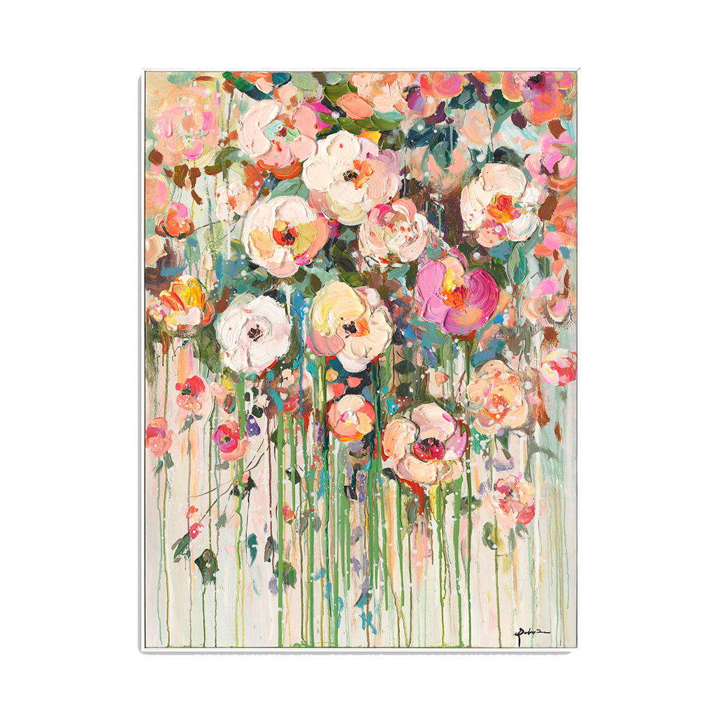 Bloom Cascade Floral Abstract Painting #P6211