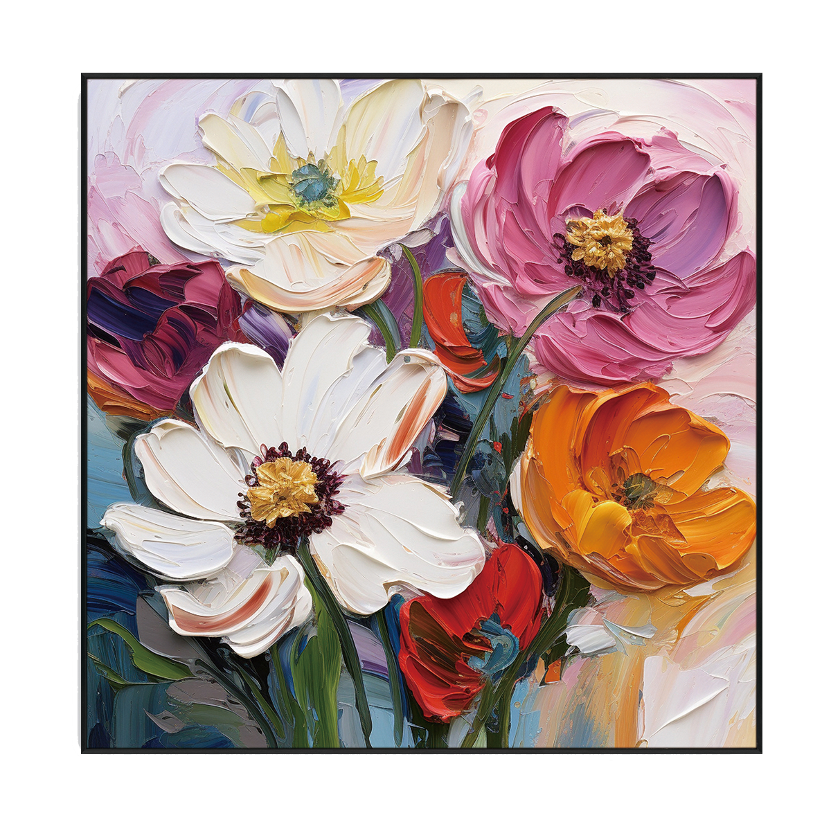 Blooming Radiance Floral Painting #PCH6(325)