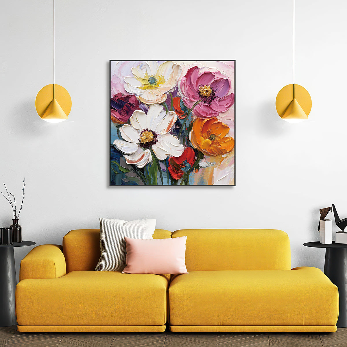 Blooming Radiance Floral Painting #PCH6(325)