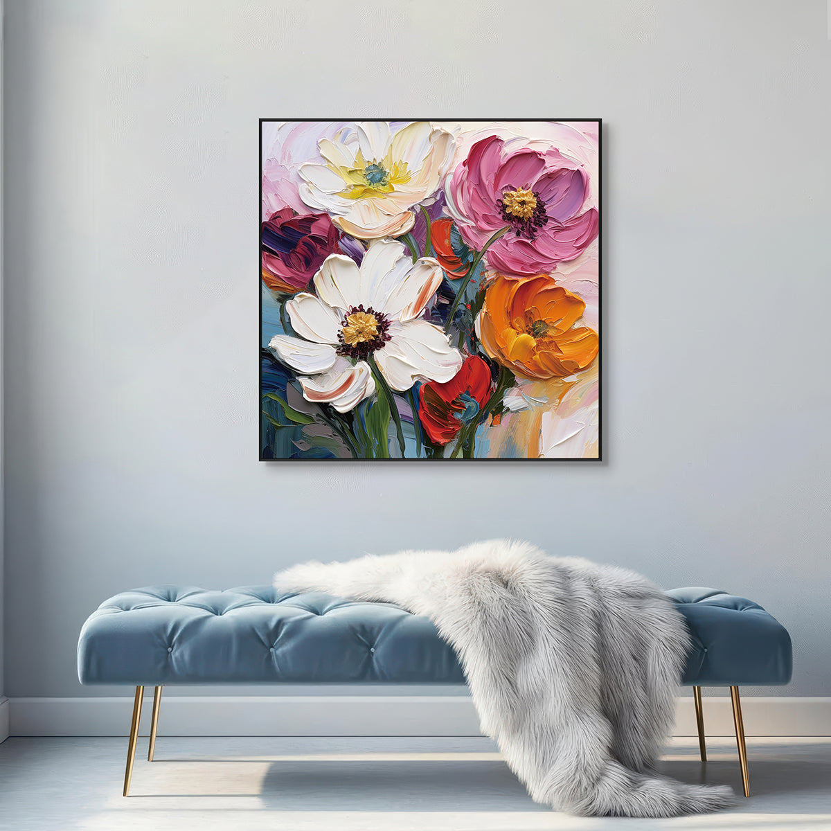 Blooming Radiance Floral Painting #PCH6(325)