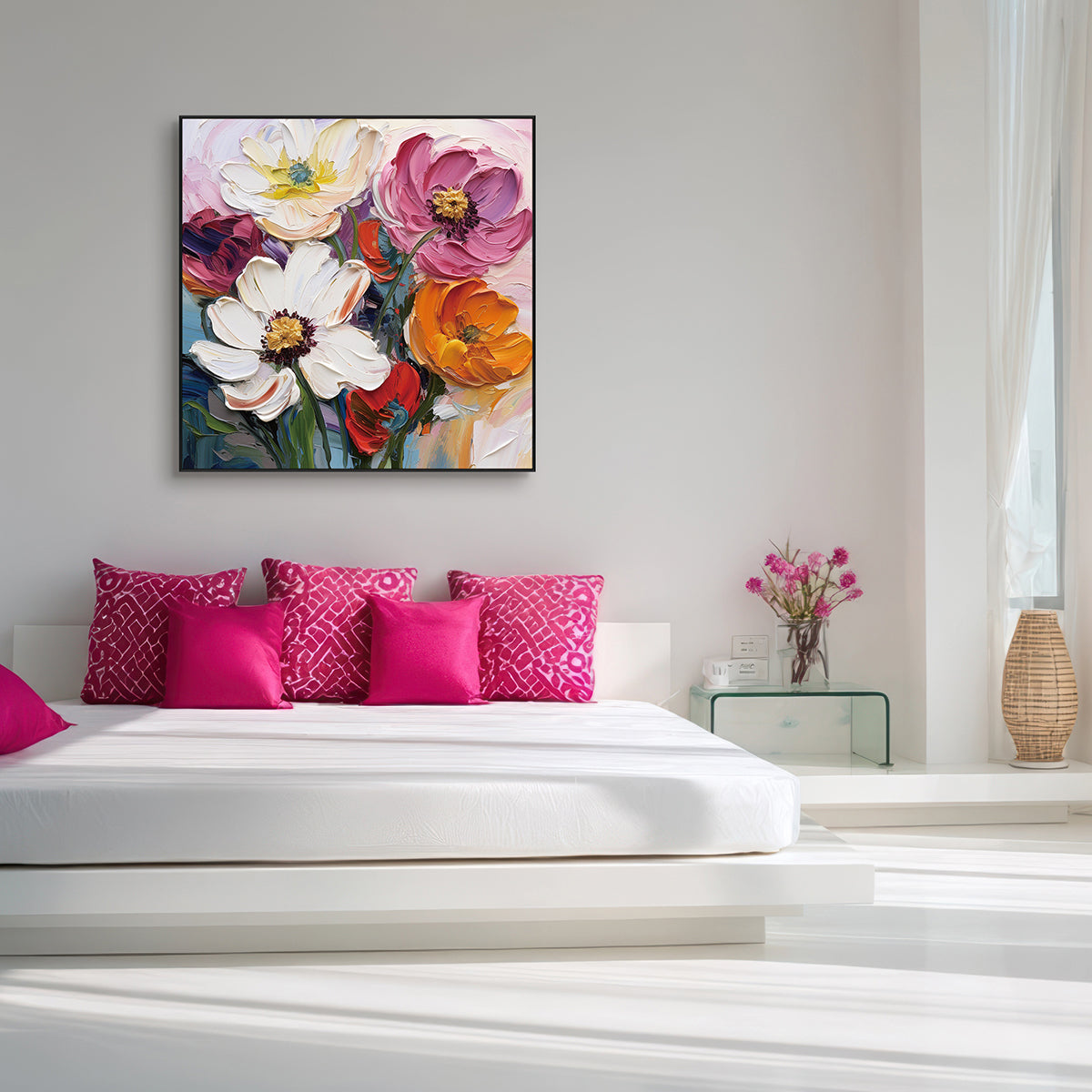 Blooming Radiance Floral Painting #PCH6(325)