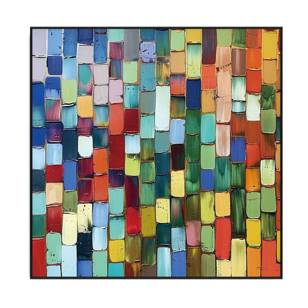 Chromatic Mosaic Abstract Painting #PFH2（191）