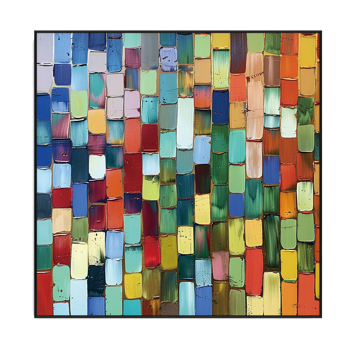 Chromatic Mosaic Abstract Painting #PFH2（191）