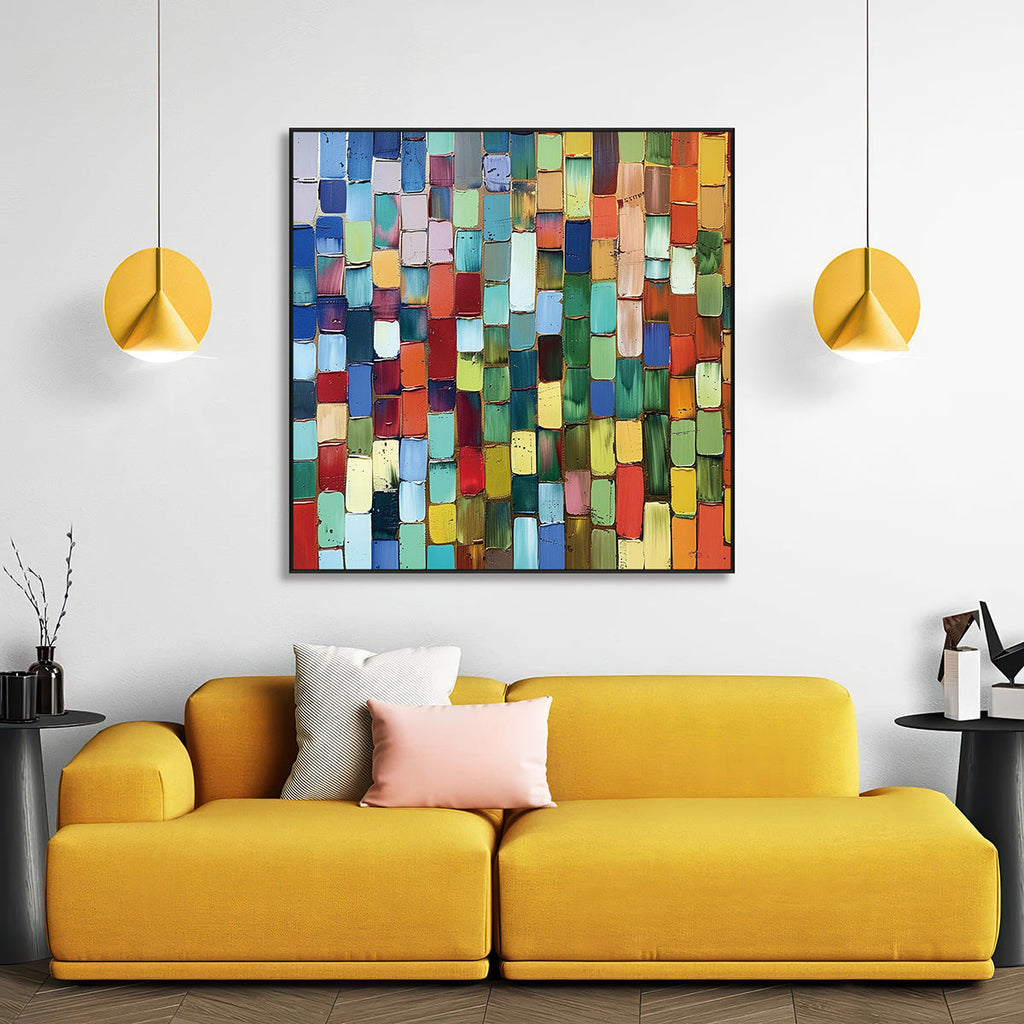 Chromatic Mosaic Abstract Painting #PFH2（191）
