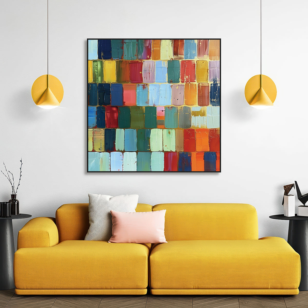 Prism Mosaic Colorful Abstract Painting #PFH2（192）