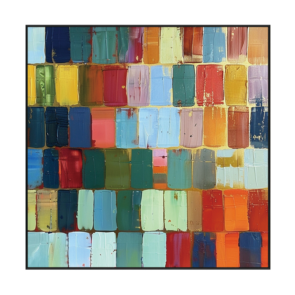 Prism Mosaic Colorful Abstract Painting #PFH2（192）