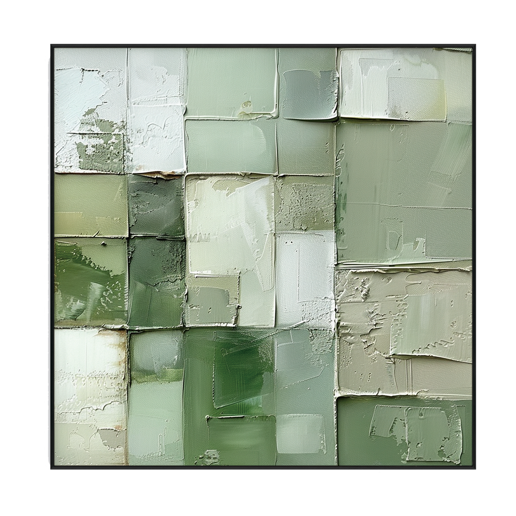 Verdant Harmony Green Abstract Painting #PGK3