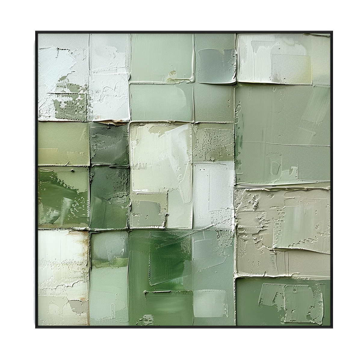 Verdant Harmony Green Abstract Painting #PGK3