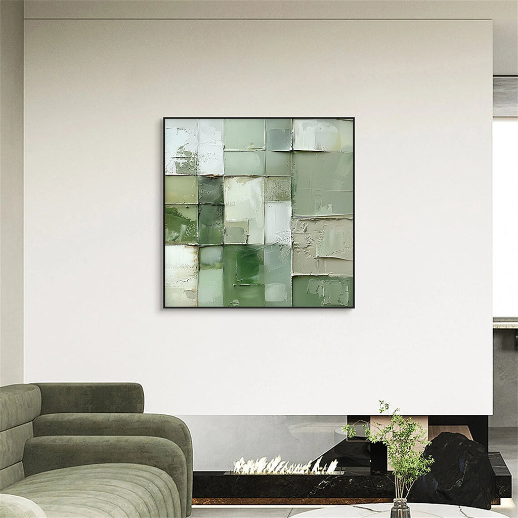 Verdant Harmony Green Abstract Painting #PGK3