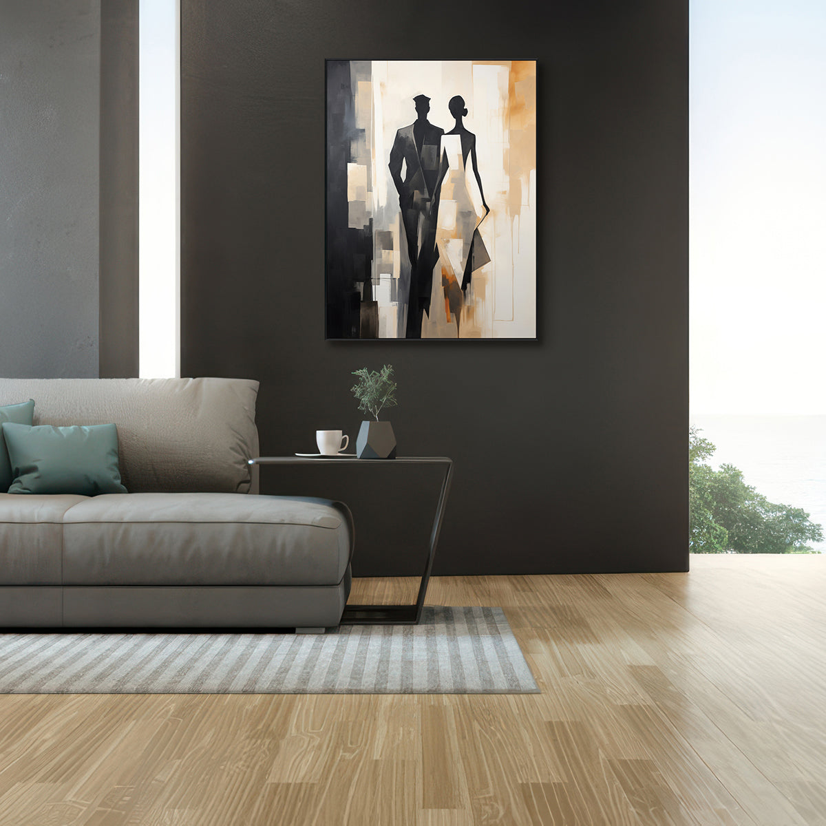 Ethereal Duo Modern Abstract Couple Painting #PH0105（3）