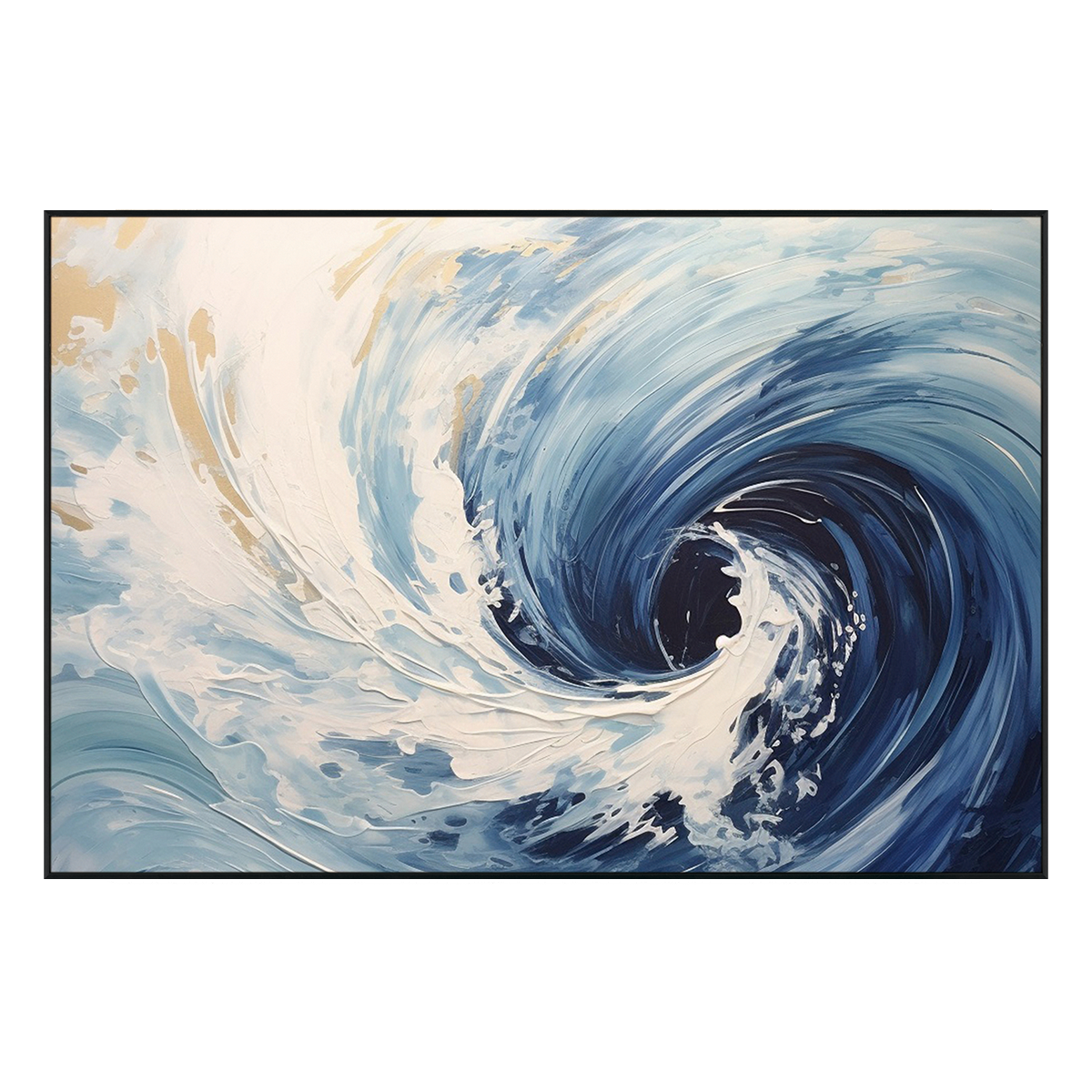 Ocean Whirl Blue Abstract Painting #PH0112