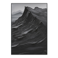 Midnight Ridge Black Textured Mountain Painting #PIS6（94）