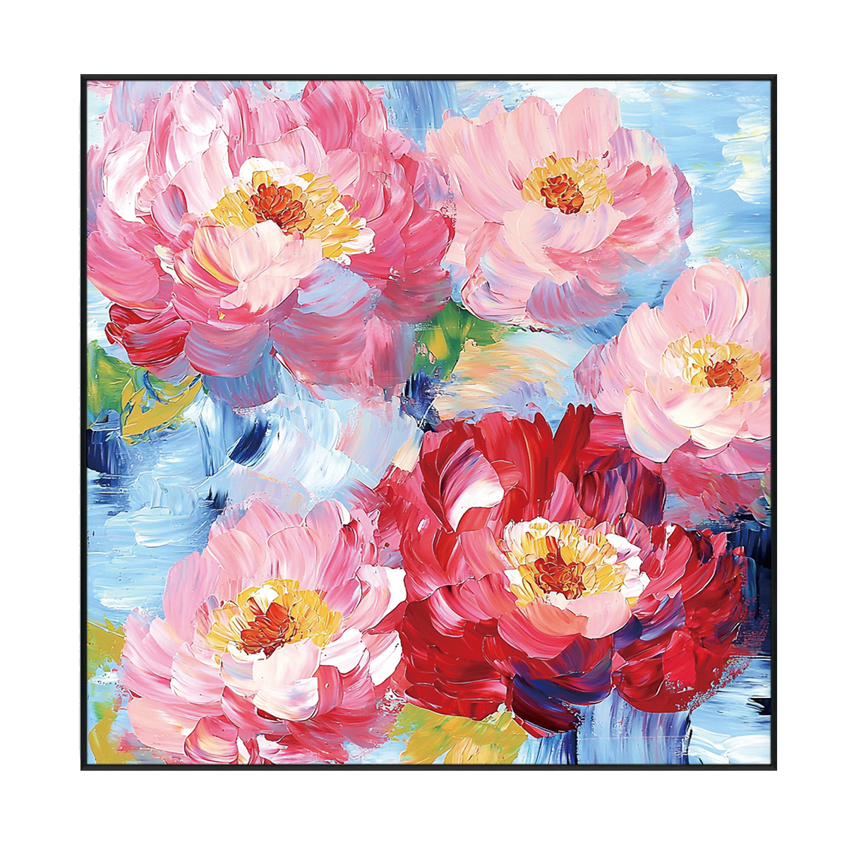 Bloom Radiance Pink Floral Painting #PIX2（191）