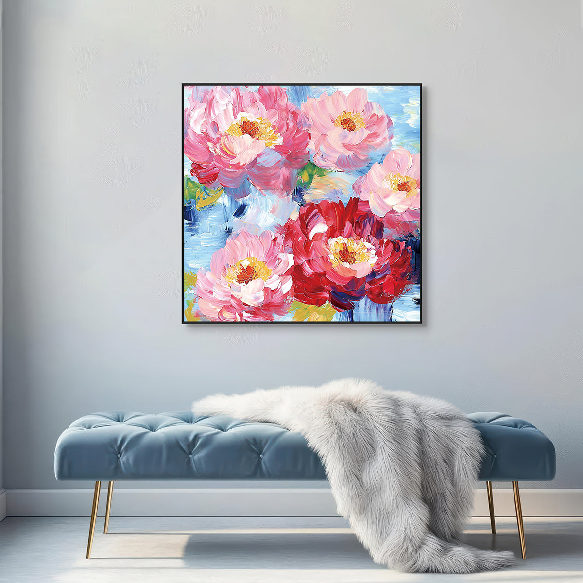 Bloom Radiance Pink Floral Painting #PIX2（191）