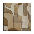 Earth Tone Harmony Minimalist Abstract Painting #PKK3（241）