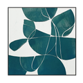 Emerald Flow Geometric Abstract Painting #PKS3